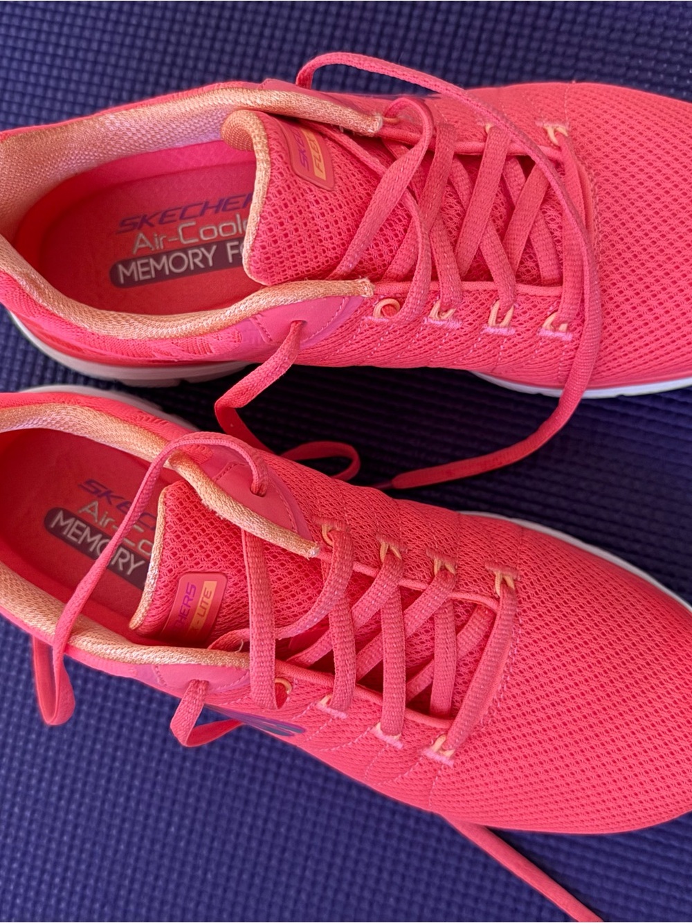Skechers Women's Bright Pink Athletic Sneakers - Picture 5 of 8
